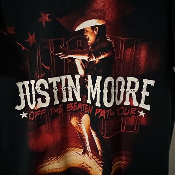 Justin Moore Off the Beaten Path Tour Concert Tee - Small - Picture 2 of 5